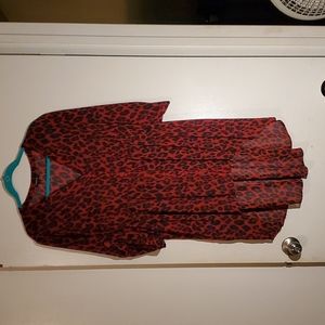 Torrid Red Leopard High Low Tunic